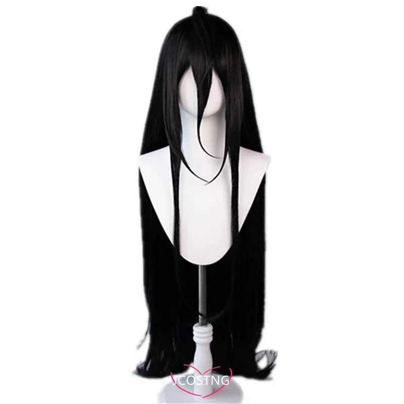 Женский парик для косплея 120 см длинные волосы темно-фиолетового и черного цветов