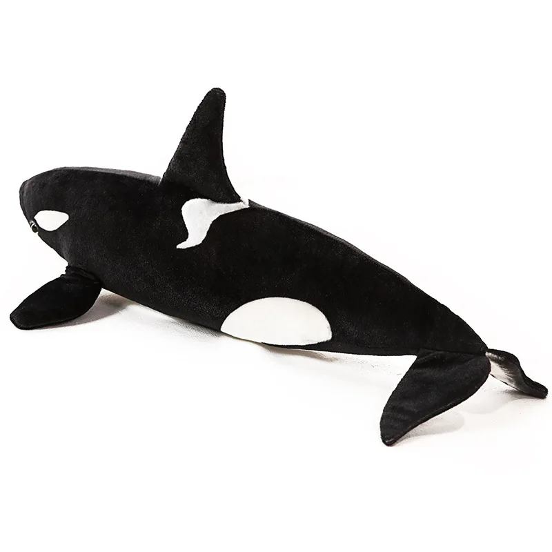 

50cm/75cm Simulation Killer Whale Doll Pillow Orcinus Orca Black and White Whale Plush Toy Doll Shark Kids Boys Girls Soft Toys