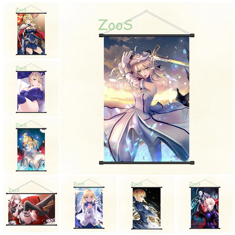 ZOOS FGO Fate/Grand Order декор саблей фотография фотообои Мультяшные комиксы постер холст