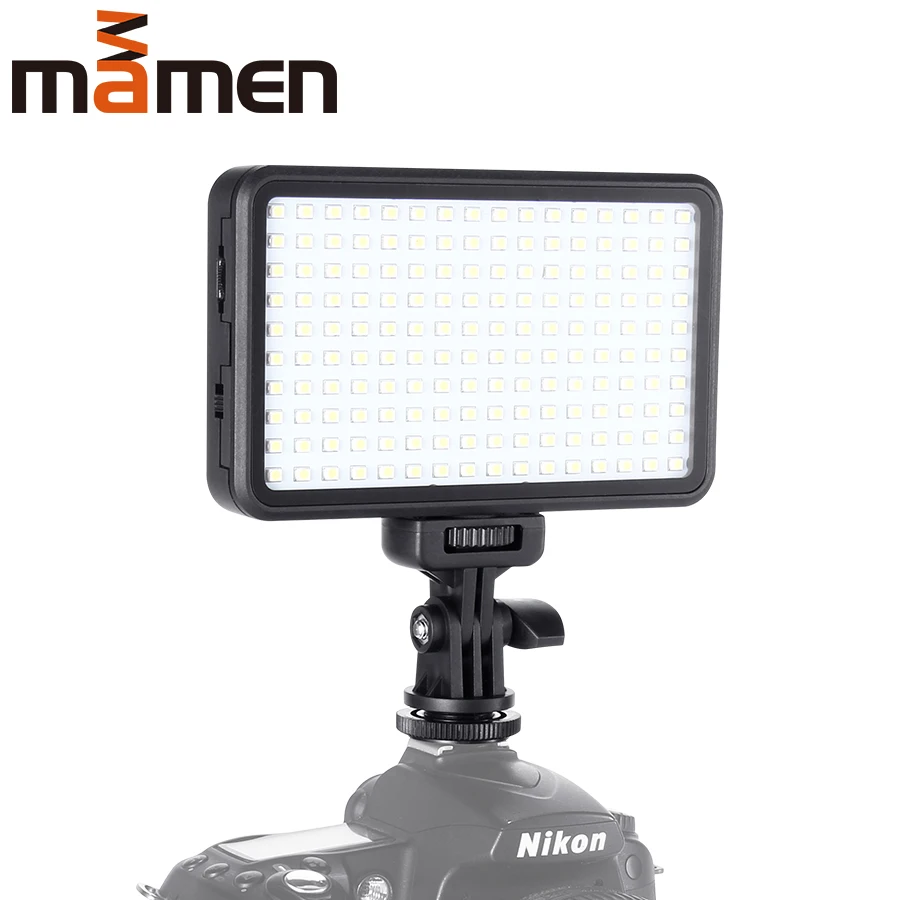 MAMEN 160 Led видео фотографическое освещение на камеру студийное кольцо с регулируемой яркостью свет лампы для Youtube живое потоковое DSLR красота свет