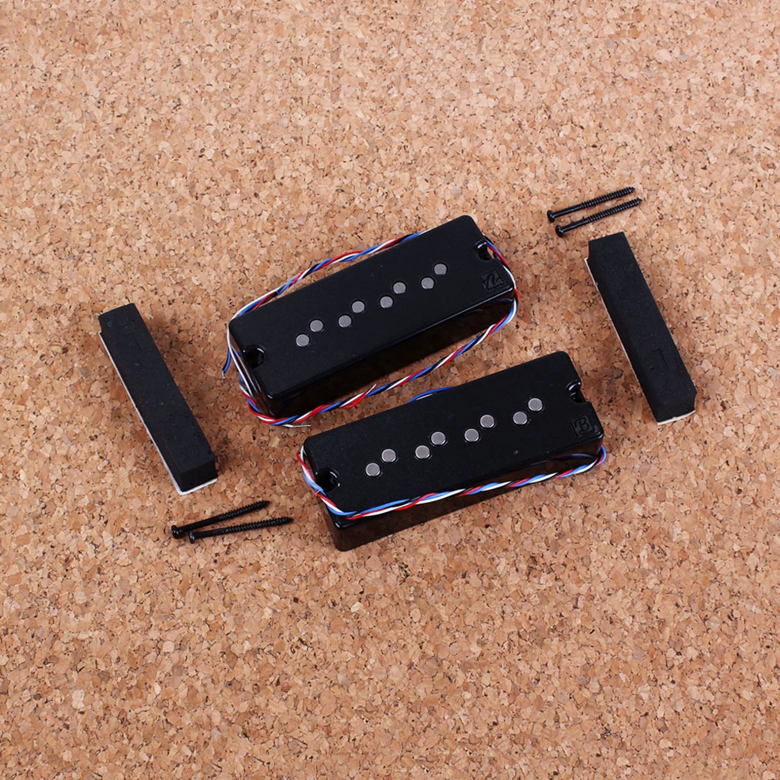 

2x Double-Layer 5- String Jazz Bass Single Coil Pickup Set Replacement Musical Tool