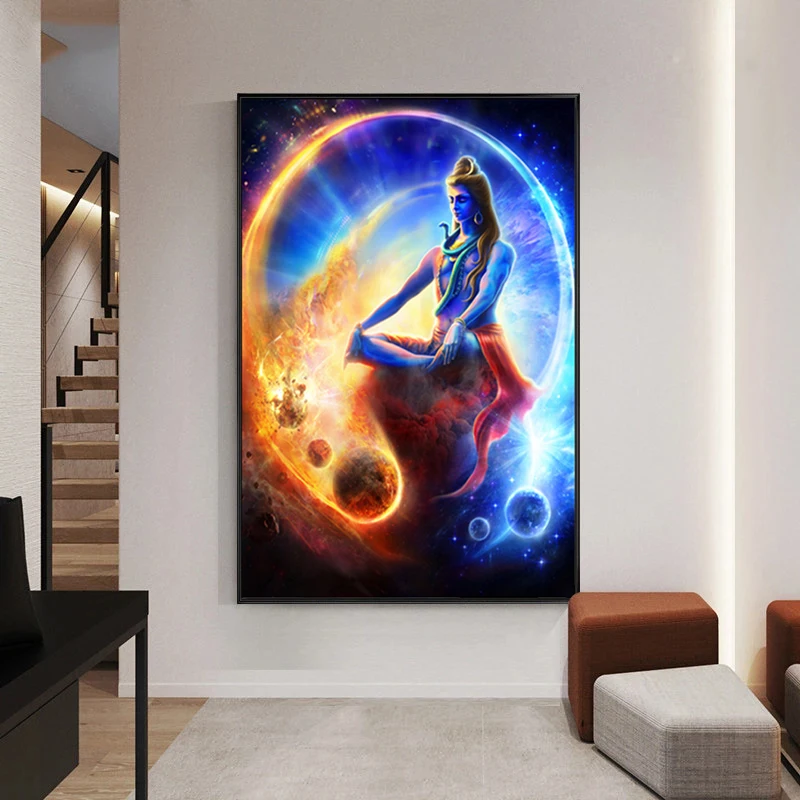 Индийский лорд Шива индуистские постеры и принты фотообои искусство на холсте