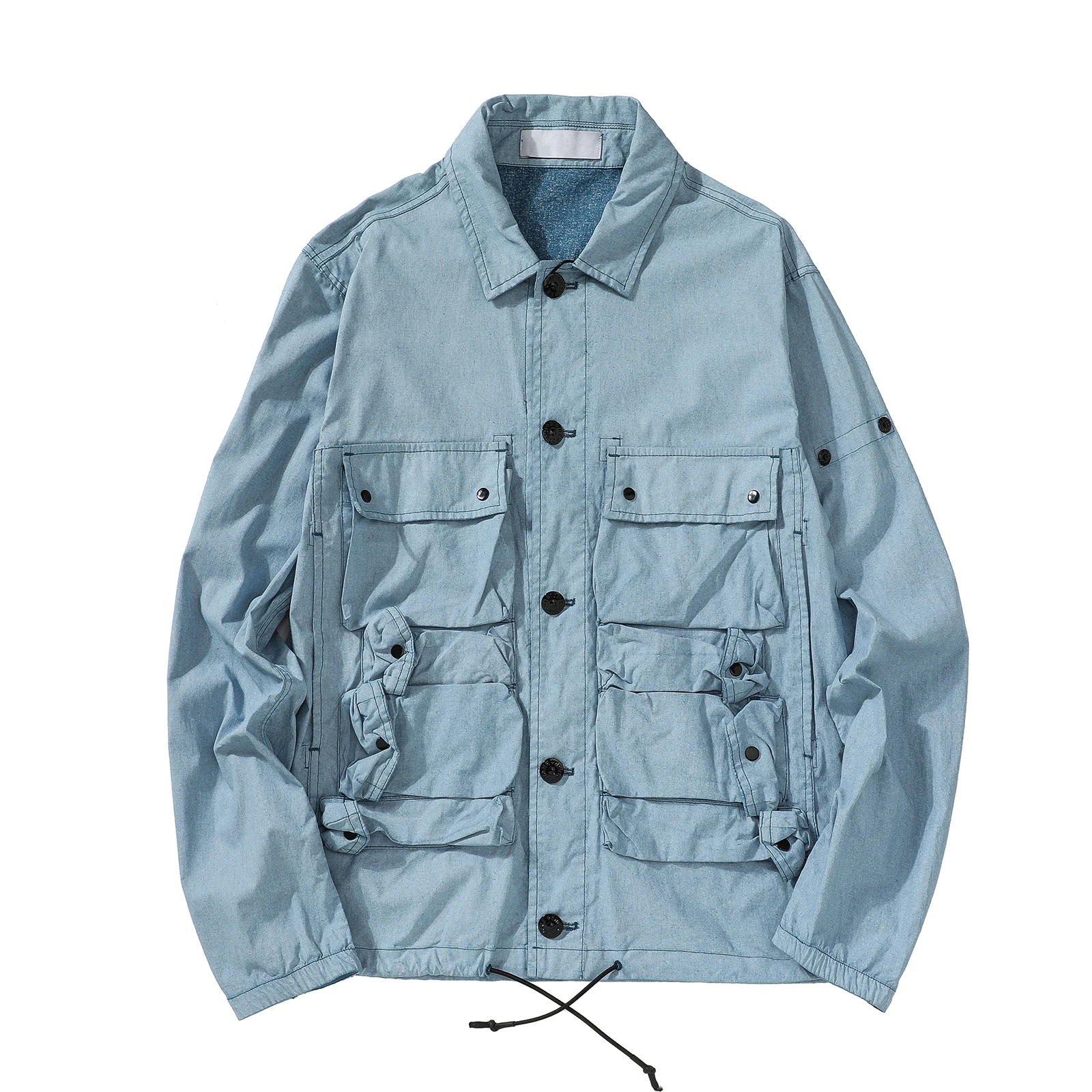 

Куртка мужская с компасом, брендовая оригинальная куртка с технологией голубой окрашивания, пианино с карманами, весна-осень
