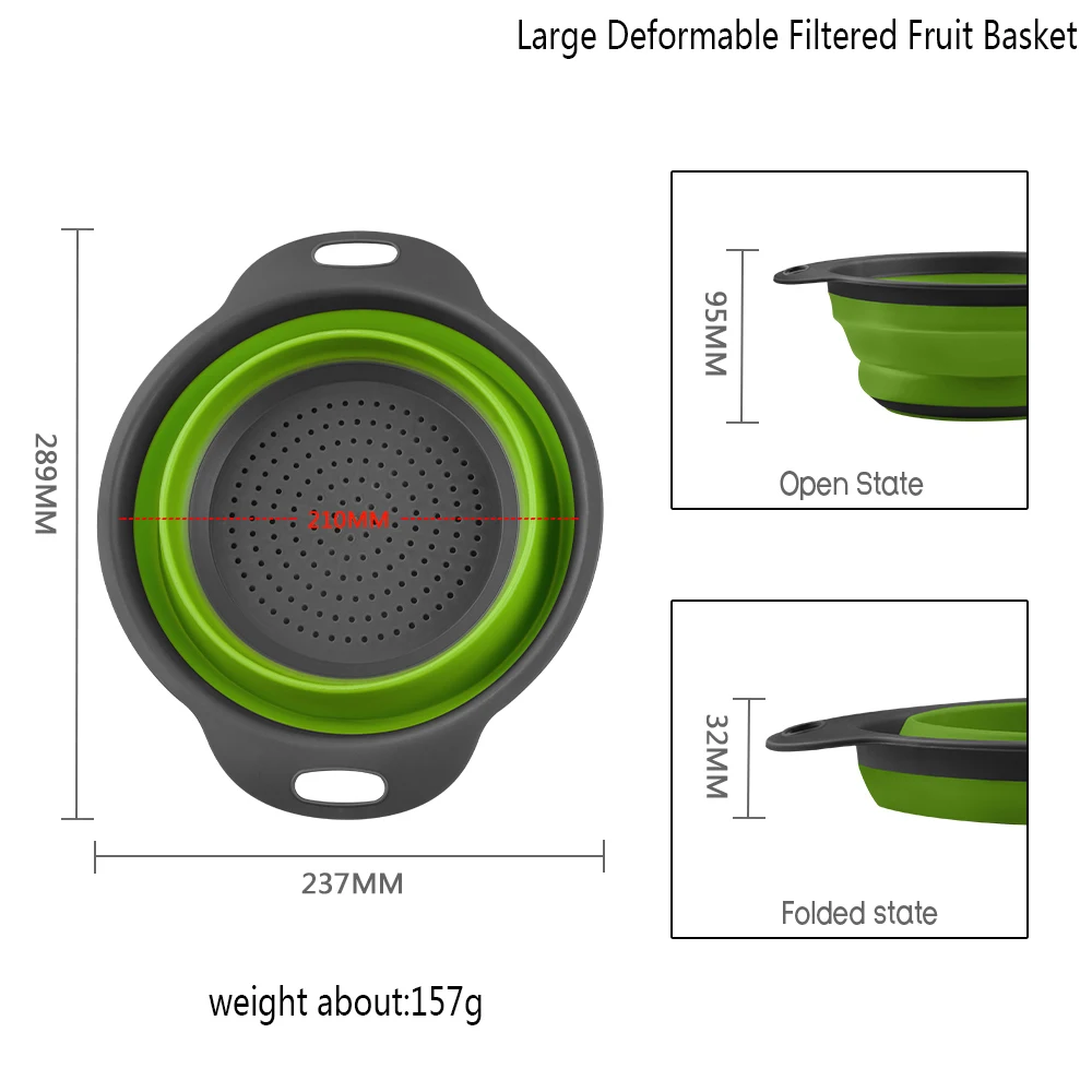 Xyj Складная сливная Корзина Дуршлаг корзина для мытья фруктов и овощей складной