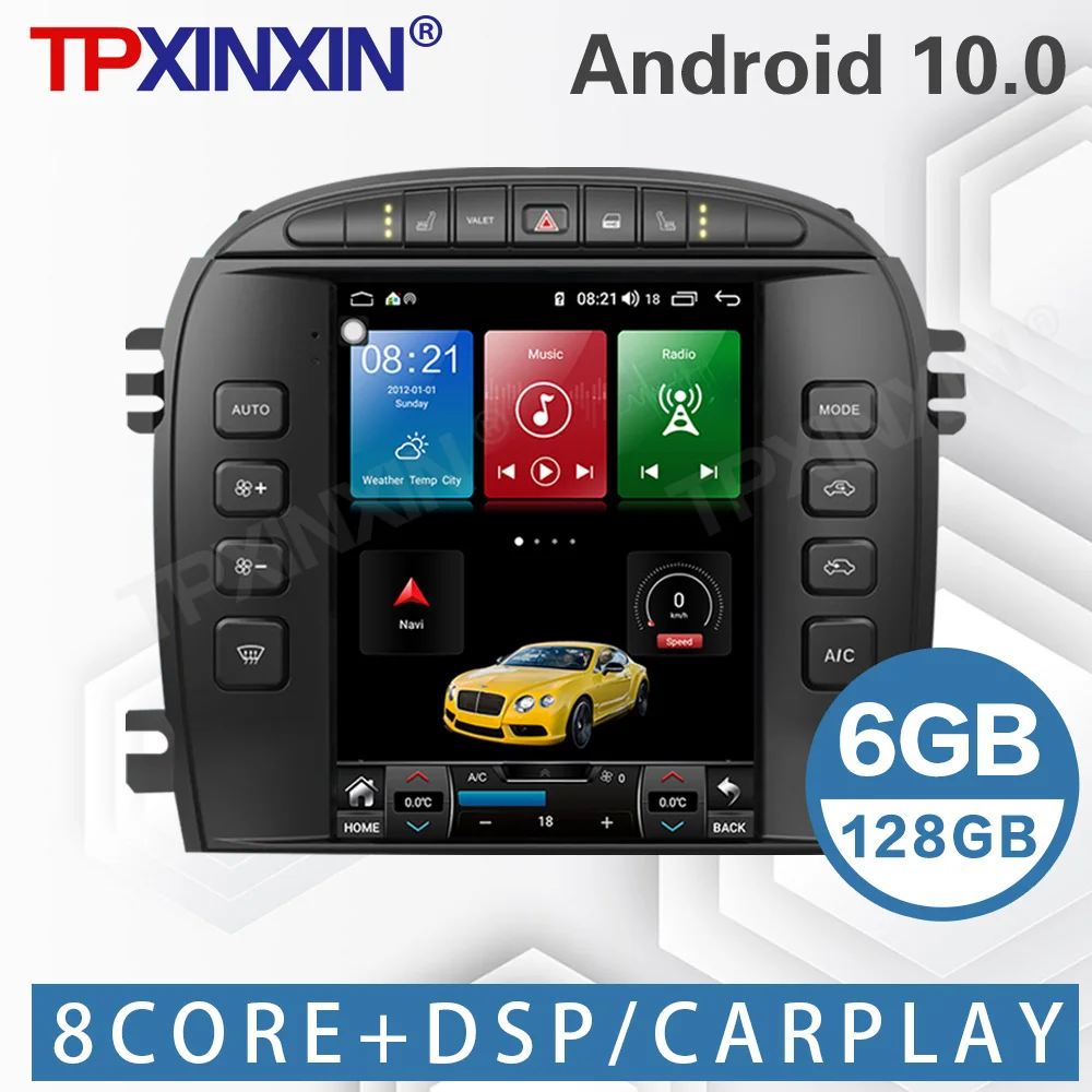 Автомобильная магнитола для Jaguar S X Type 2001 - 2009 Android автомобильный стерео-магнитофон