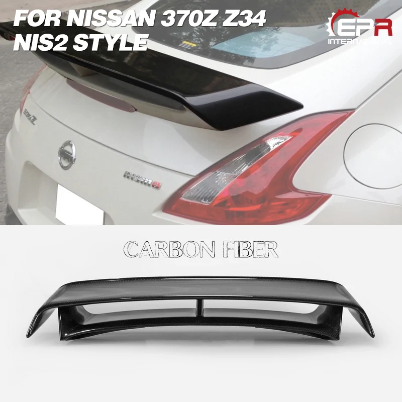 Карбоновая губа ДЛЯ Nissan 370Z Z34 2009 2018 NIS2 стиль углеродное волокно задний спойлер