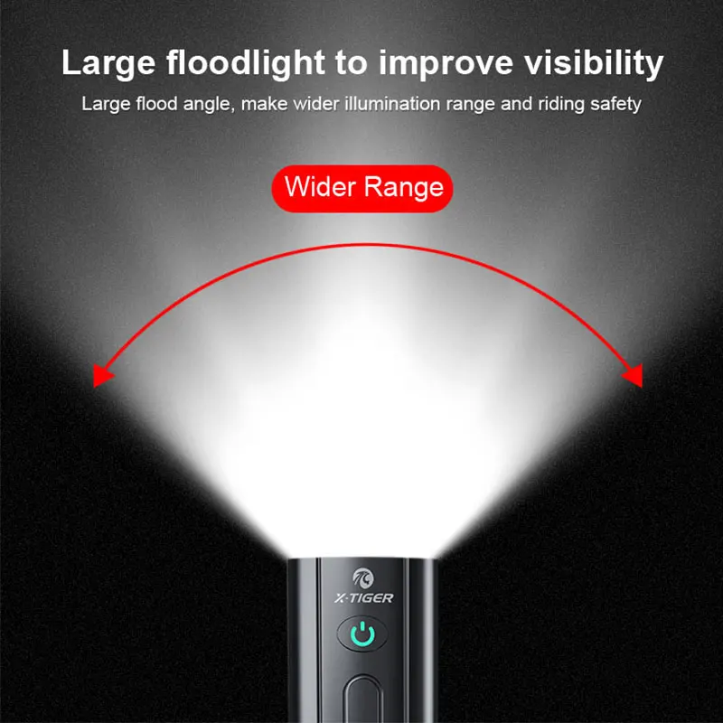 

X-TIGER 1500 Lumens Bike Light USB Rechargeable LED Flashlight Rainproof MTB Front Lamp Headlight As Power Bank Bicycle Light