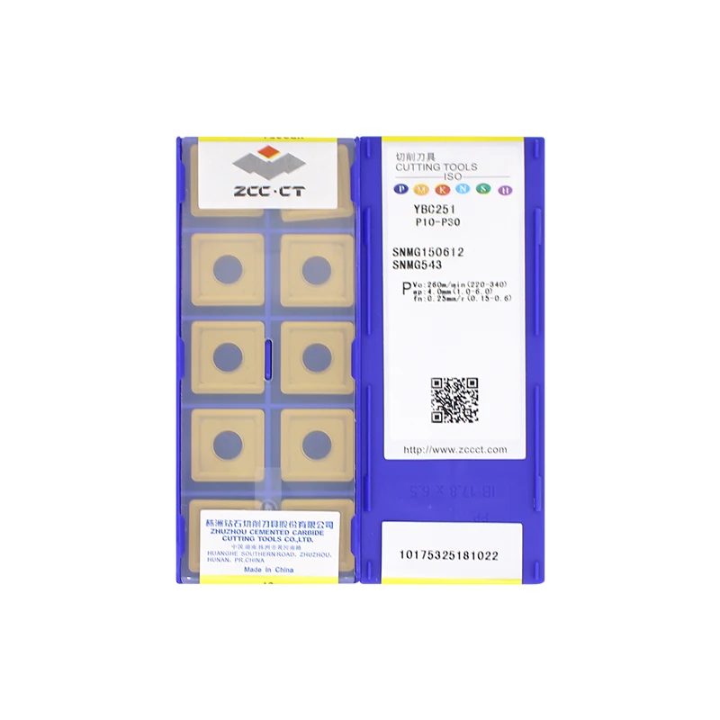 

SNMG150612 YBC251 10 шт. оригинальные китайские поворотные вставки ZCCCT
