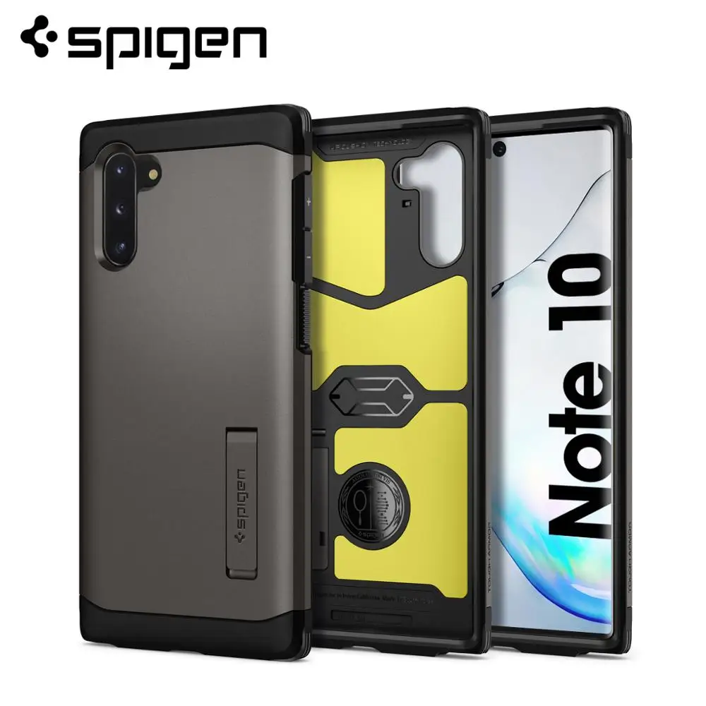 Жесткий армированный чехол Spigen для Samsung Galaxy Note 10 5G MIL-STD-810 противоскользящие
