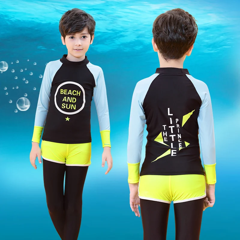 Купальник с длинным рукавом и разрезом для маленьких детей пляжный костюм