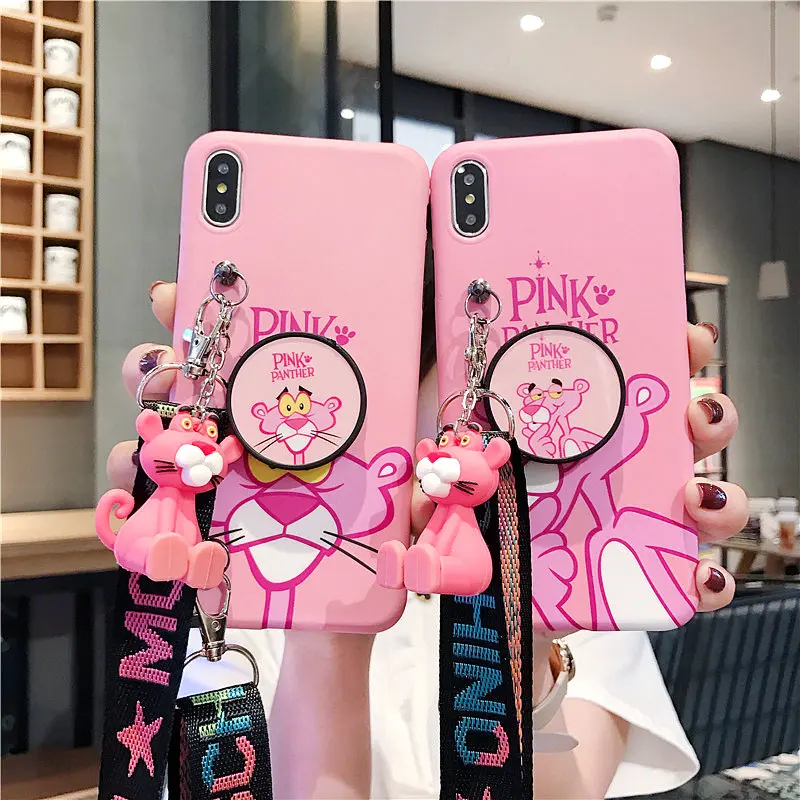 Модный подвесной ремень мультяшная Розовая пантера противоударный чехол для