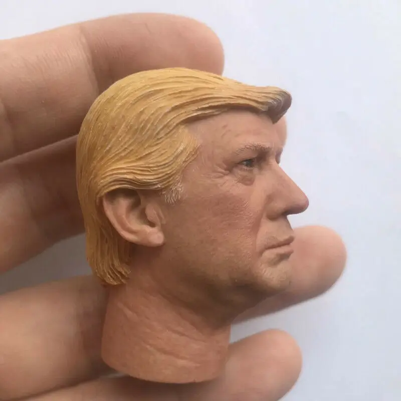 

На заказ 1/6 Успокаивающая голова Трампа скульптура США президент мужской солдат голова резьба Модель игрушки