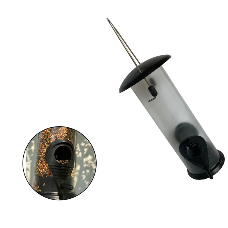 Кормушка для птиц большая емкость прозрачная подвесная голубей клювов воробей |