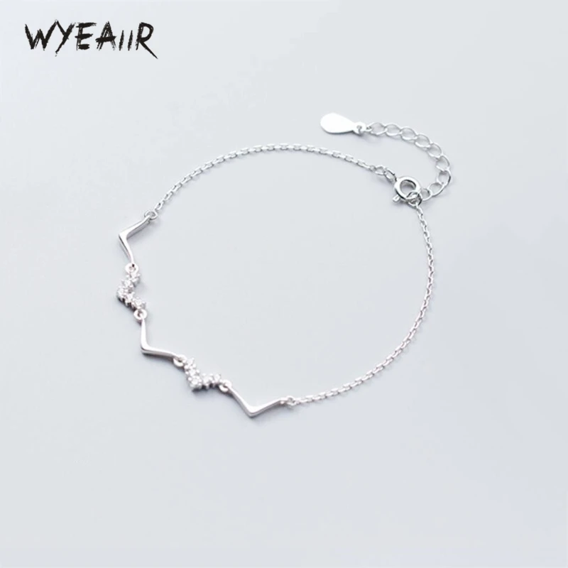 WYEAIIR оригинальные винтажные циркониевые волнистые Изящные Простые красивые 925