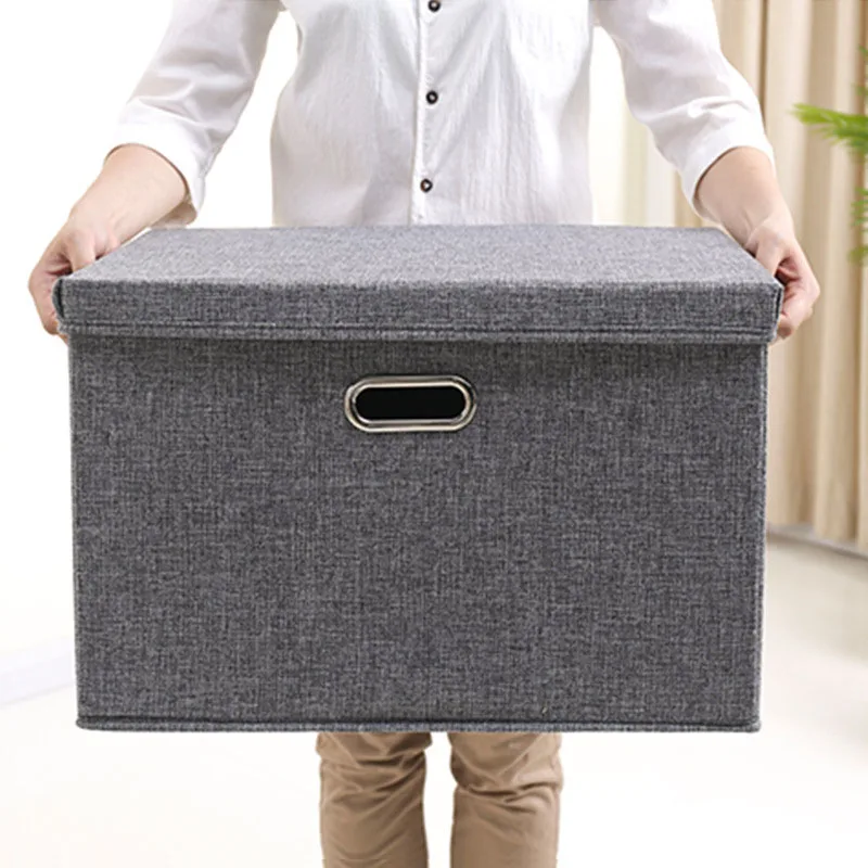 Складная Большая коробка для хранения из хлопка и льна детская игрушка