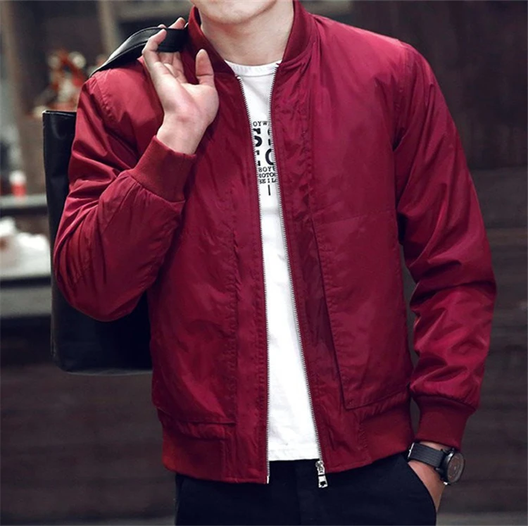 

2020 Spring Autumn men Casual Fashion Solid colors Slim Baseball jacket Male Overcoat New Arrival Bomber Jacket Coat 4XL Top