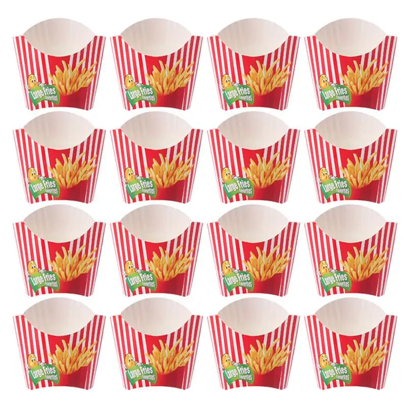 

100 Pcs Paper Chips Box Portable Snack Food Box Case Snack Packaging Supplies for Home Shop (Red)