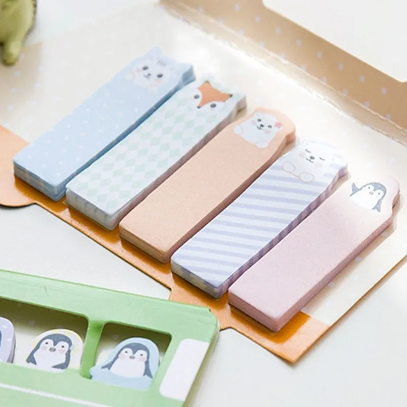 Creative Kawaii Bus Memo Pad Sticky Notes Cute Diary Decoration Planner Stickers Notepad Office School Stationary Supplies 01930