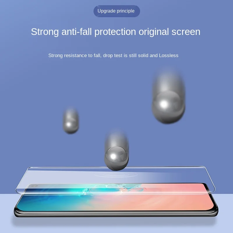 

Hope Year For Samsung Galaxy S9 S8 S10 Plus Anti-Blue Light Thin Slim Clear Transparent Tempered Film Liquid All-Inclusive UV