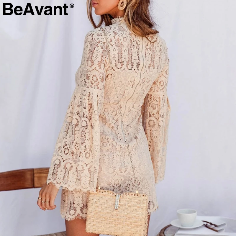 BeAvant сексуальное кружевное платье с вышивкой Женские Элегантные расширяющиеся к