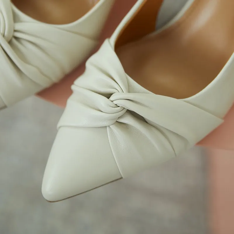 

ZVQ 2021 pumps women full genuine leather high heels office ladies high quality pointed toe spring fashion footwear 33-40 CN