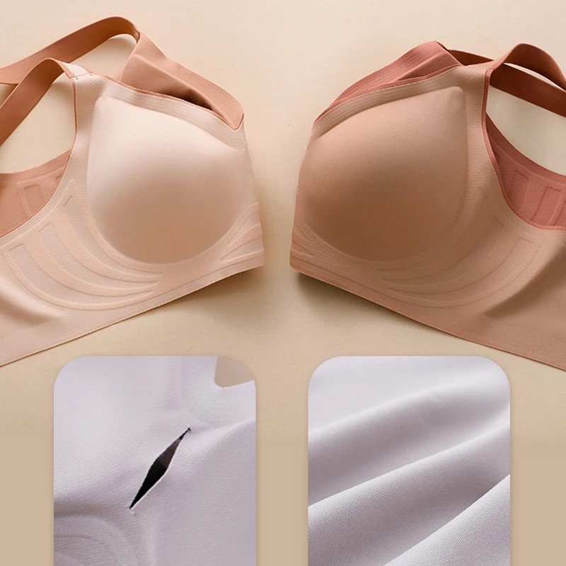 SofbeauForY 3pcs/pc New Color Latex Underwear Gradient Jelly Strap Anti-skipping Bra No Steel Ring Beauty Back For Women 22 sets