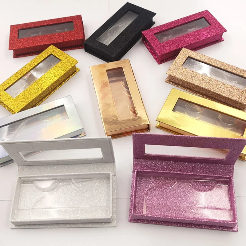 10 шт. прямоугольная коробка для упаковки накладных ресниц с логотипом под заказ 3d