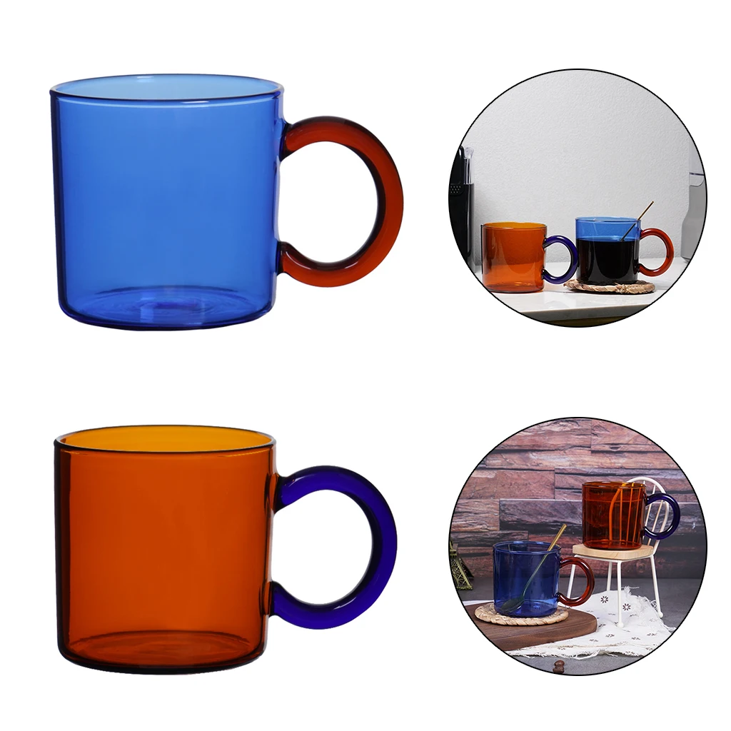 

Glass Coffee Mug Match Cup 10 oz for Americano Tea Bag Juice Wine Milk