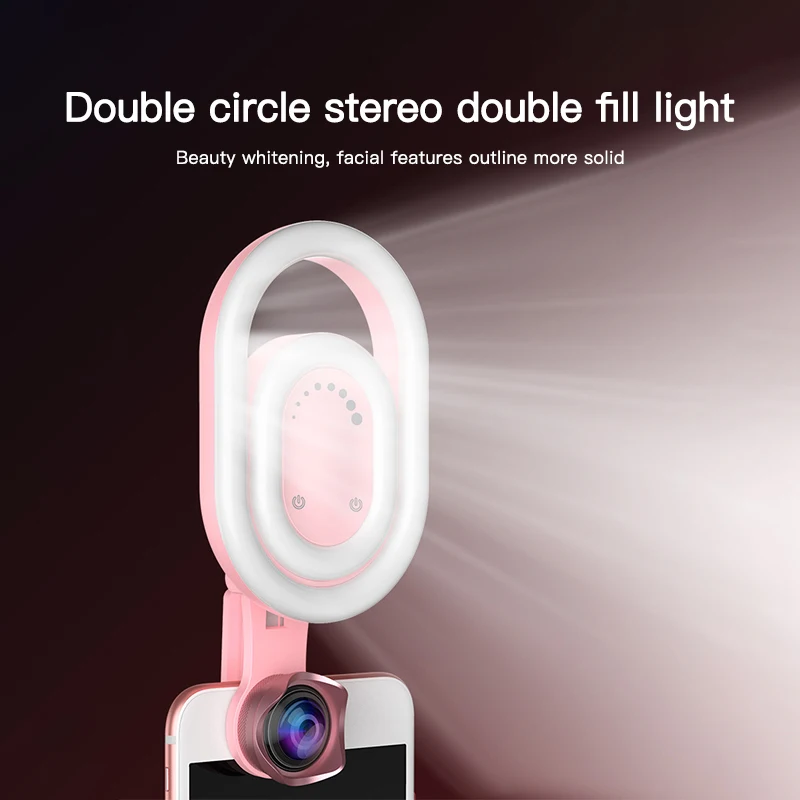 

Photography Dimmable Fill Light Selfie Ring Light Youtube Phone Mini LED Video Light Universal for iPhone Samsung Huawei