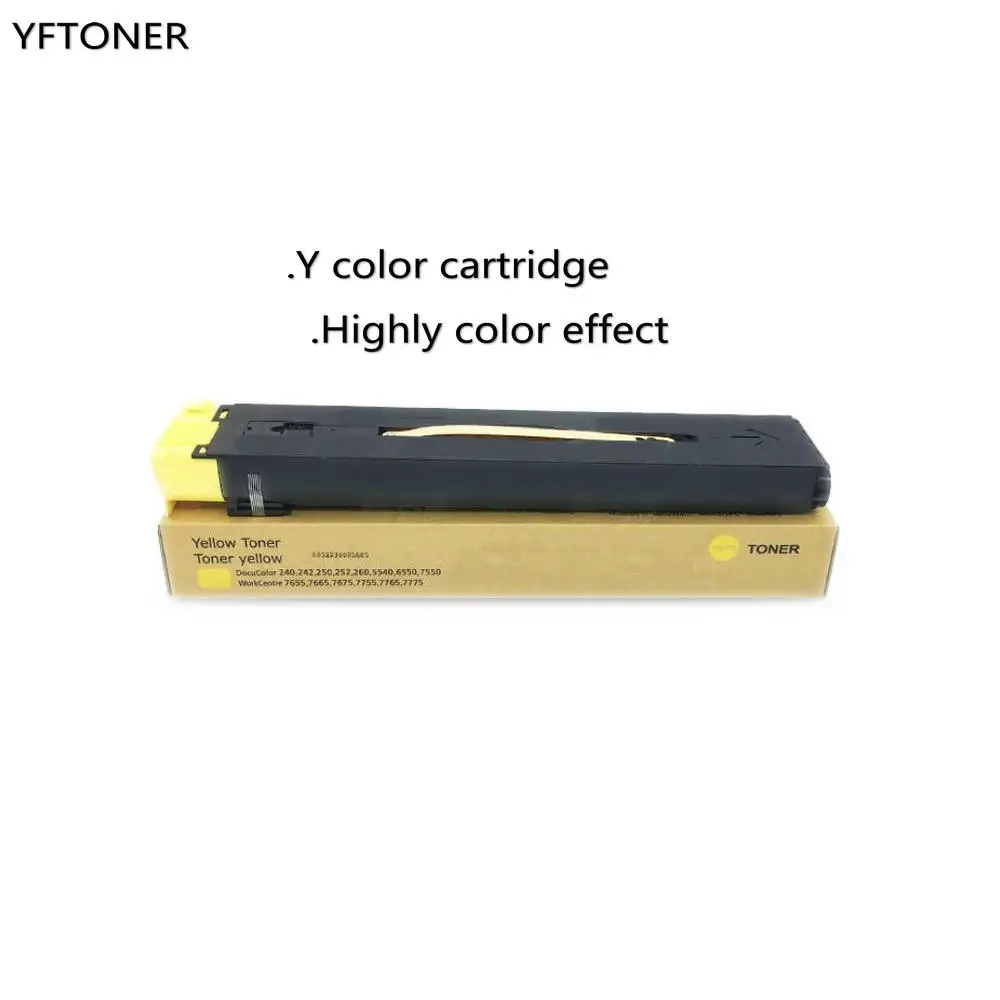 Желтый тонер картридж для Xerox Dc240 dc242 dc250 dc252 dc260 7655 7665 7675 C M Y K|cartridge cover|cartridge hp21cartridge