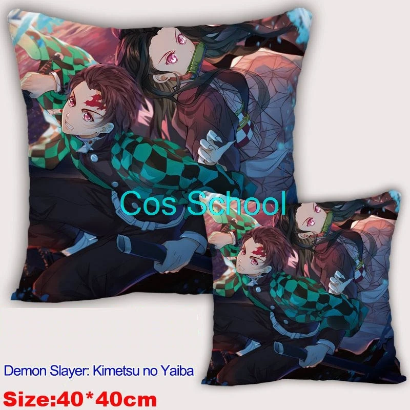 Cos школьная аниме Kamado Tanjirou Nezuko подушки Demon Slayer Kimetsu no Yaiba подушки Agatsuma Zenitsu наволочка+ подушки - Цвет: E