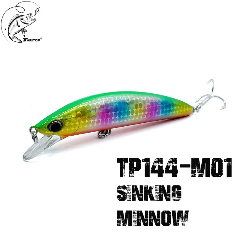 

90MM 28G Thritop High Quality Minnow Fishing Lures TP144 Artificial Bait Pike Bass Sinking Wobbers Crankbaits