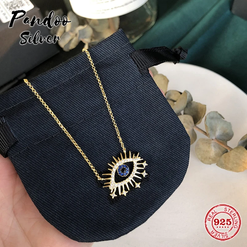 Модное Очаровательное ожерелье из стерлингового серебра копия 1:1 желтое серебро