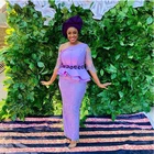 Фиолетовое вечернее платье-Русалка Verngo, длинное кружевное платье с аппликацией для выпускного вечера, официальное платье с коротким рукавом, Вдохновляющие стили Asoebi