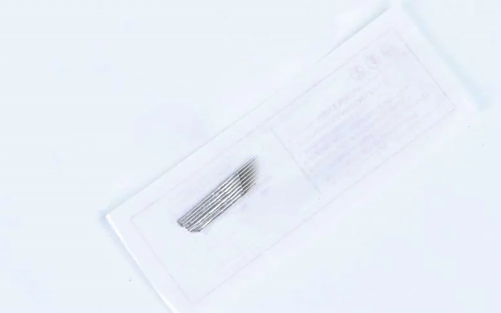 

tattoos eyebrows Tattoo Needles Double Row Bending Embroidered Blade Marking Broken Fog Needle Piece Hand Stitched Permanent