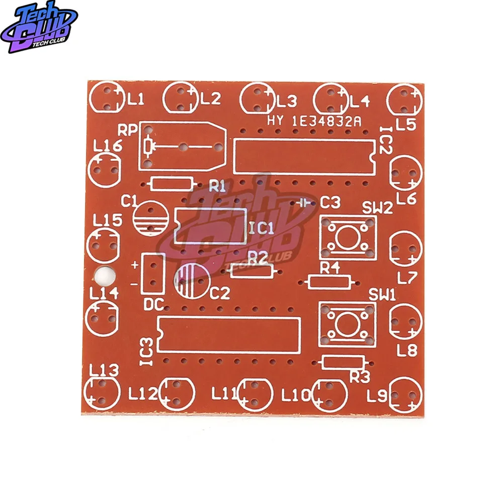 NE555 + 74HC595 16Bit 16 канальный видеорегистратор светильник воды плавные огни s