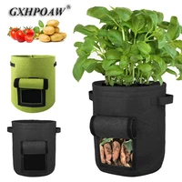 garden strawberry planting grow bag vertical flower herb pouch root breathable vegetable reusable pots tomato planting container