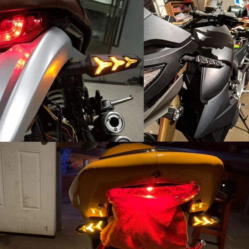 

2-Piece Motorcycle Indicator Light Mobile Turn Signal Light Y-Shaped LED Bulb Motorcycle Indicator Light
