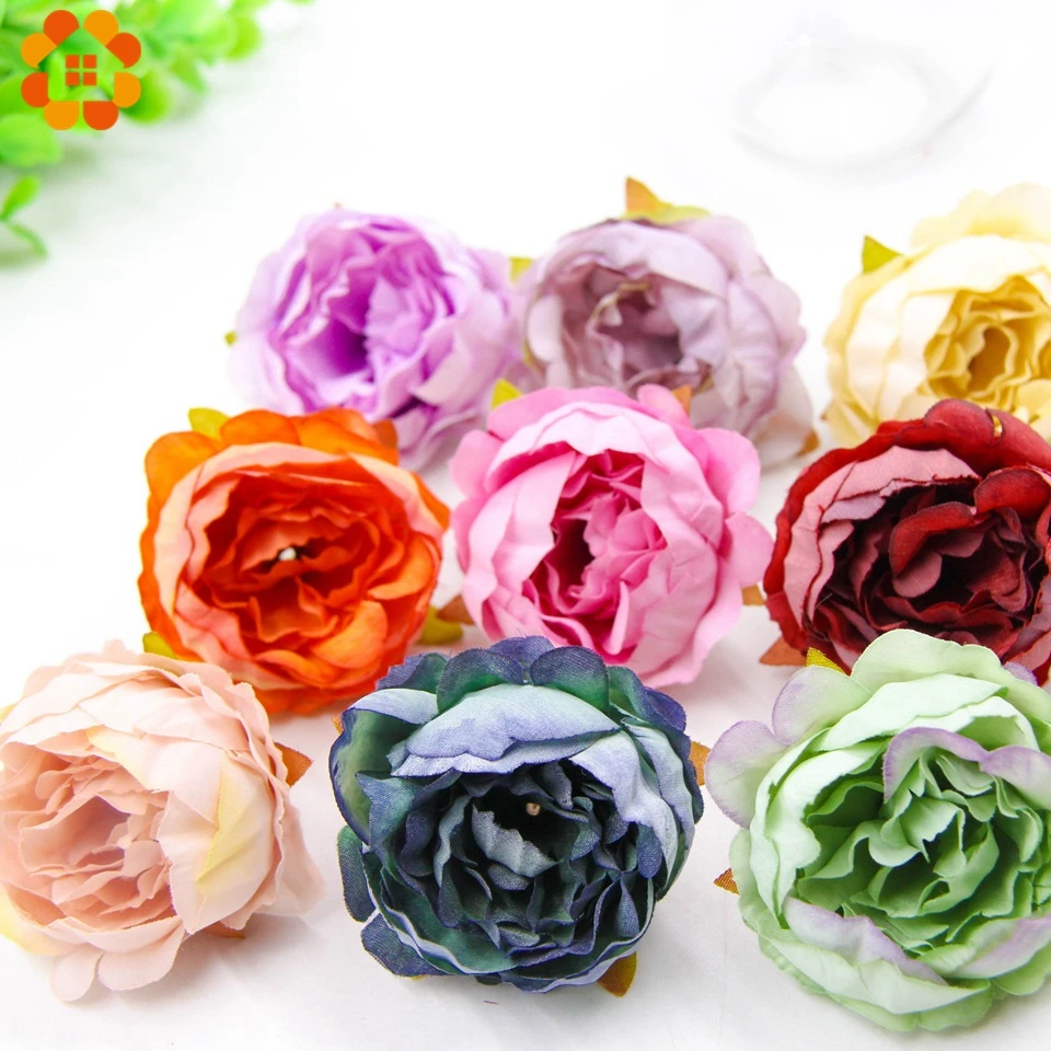 Искусственные цветы пиона 10 шт. много цветов для украшения дома свадьбы