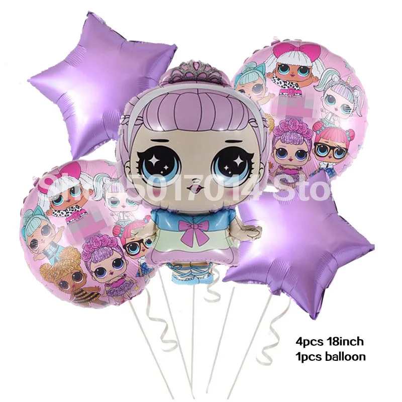 5 шт. кукла-сюрприз LO воздушный шар 18 дюймов мульти шарик для дня рождения