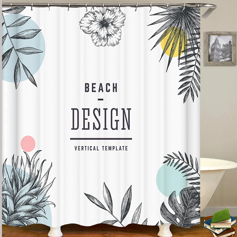 

new arrival shower curtain large size cortina de baos polyester fabric curtain for bathroom curtain