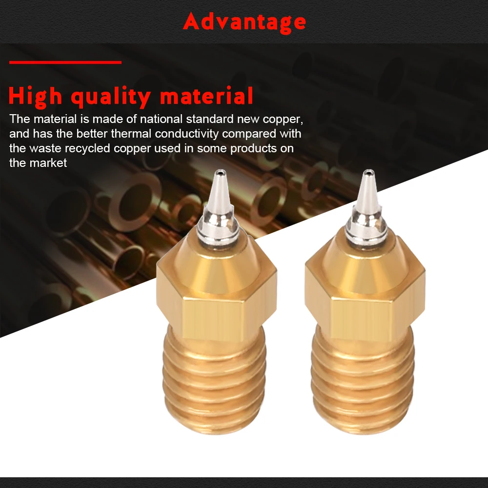 Высокое качество Budaschnozzle1.1 латунная насадка 0,2/0,3/0,4/0,5 мм 1,75 мм нити 3D-принтеры Запчасти для Ender-3 CR-10 j-head Hotend