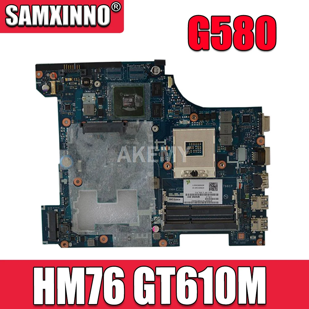 Akemy PIWG2 QIWG5_G6_G9 LA-7981P основная плата для Lenovo G580 P580 Материнская ноутбука HM76 GT610M |