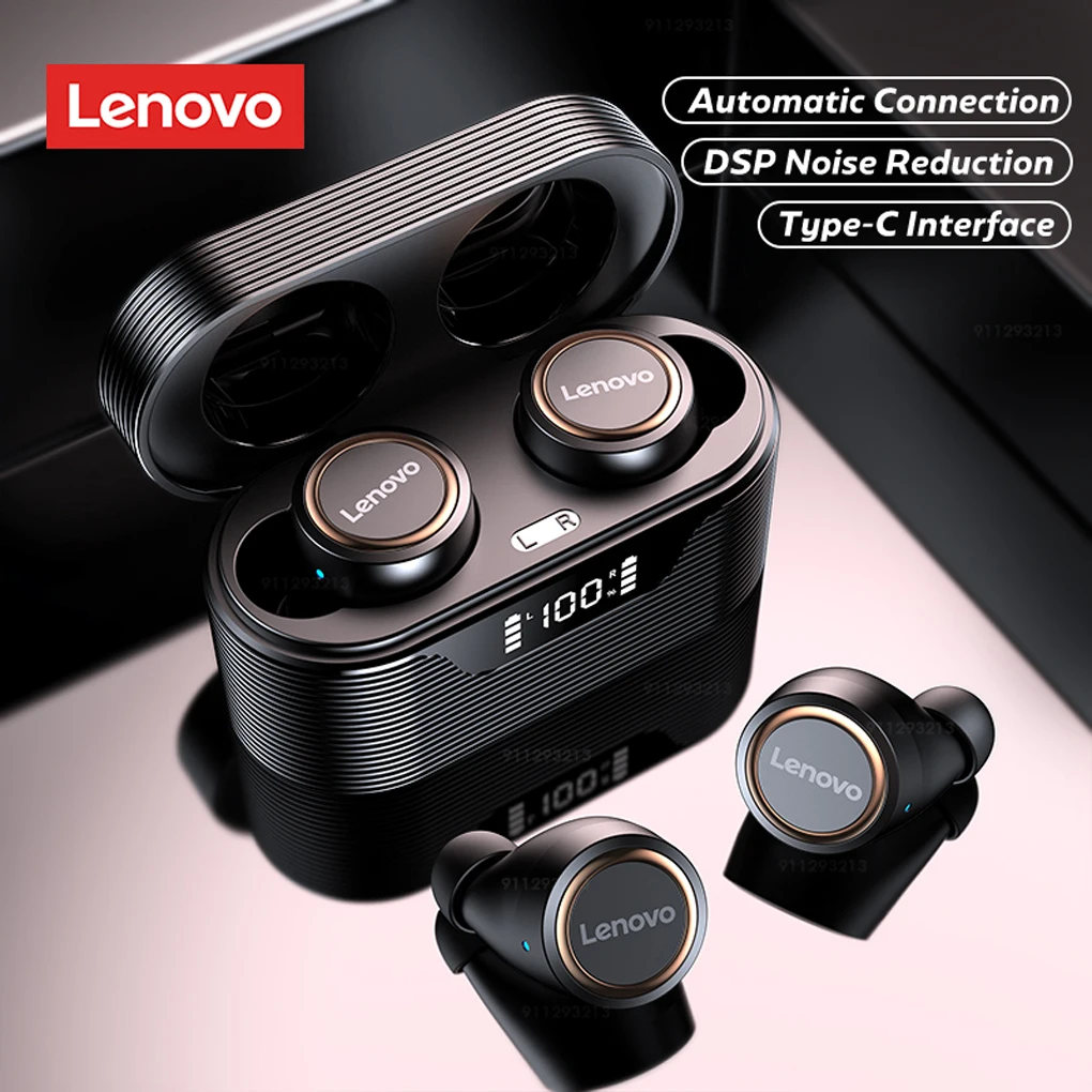 Original Lenovo Wireless Earphones LP12 Bluetooth-compatible 5.1 Headphone touch control Mic Charging Box Headset For Smartphone