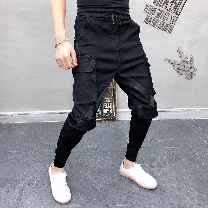 Повседневные брюки-карго брюки Erkek Pantolon модные весенние с боковыми карманами и