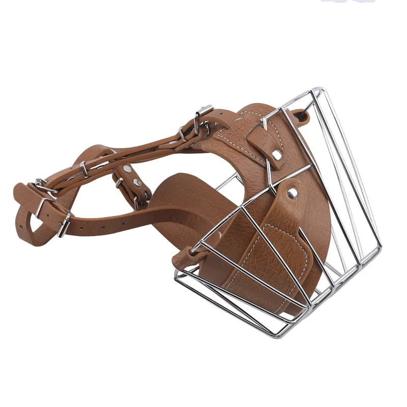 

Strong Metal Wire Basket Dog Muzzle For Large Dog Amstaff Pitbull Bull Terrier Anti-Bite Bark Chew Muzzles 2 Color