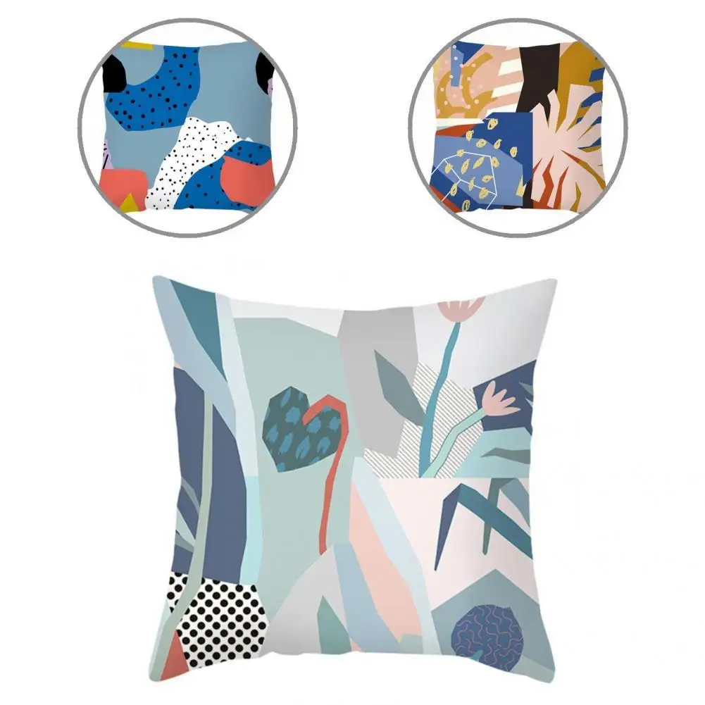 

Практичный чехол для подушки, легкий Чехол для подушки с рисунком в виде современных листьев