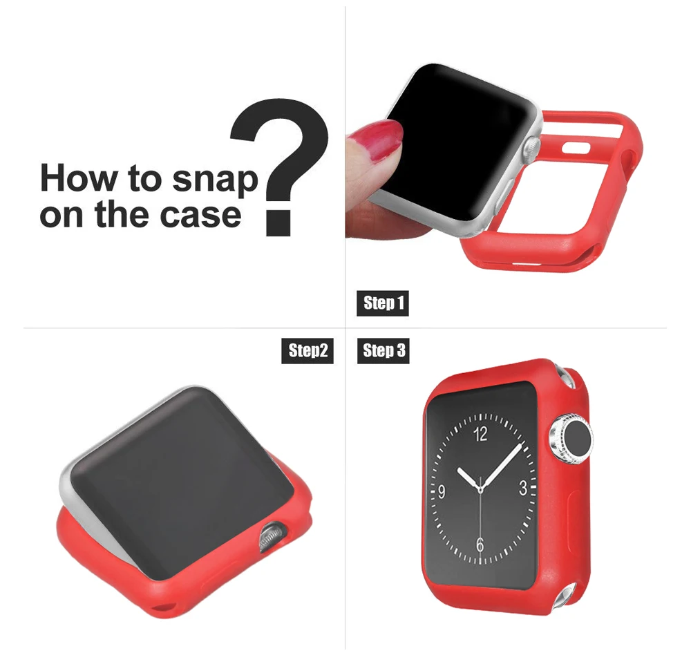 Мягкий силиконовый чехол ProBefit для Apple Watch 3 2 1 42 мм 38 мм полная защитная оболочка для iWatch 4 5 40 мм 44 мм бампер для часов