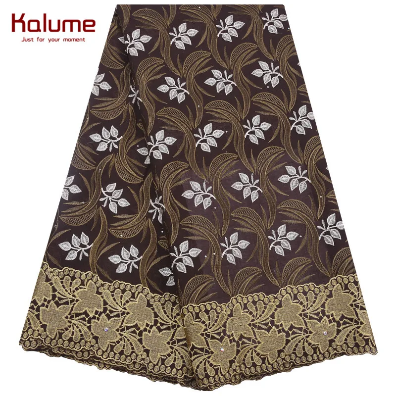 Новейшая африканская кружевная ткань Kalume 5 ярдов нигерийская швейцарская