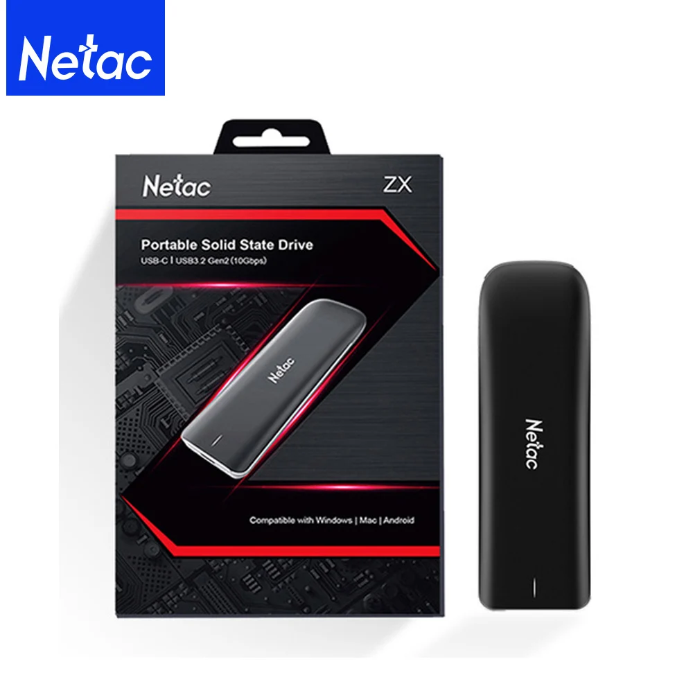 

Внешний твердотельный накопитель Netac 250 ГБ 1 ТБ портативный SSD 500 ГБ 2 ТБ HDD внешний жесткий диск USB 3,2 Type C твердотельный накопитель для ноутбука